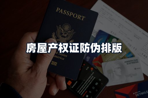 房屋产权证防伪排版